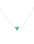Trident Turquoise and Sterling Silver Necklace