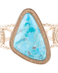 Tulum Blue Turquoise Golden Cuff Bracelet