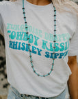 Turquoise Drippin' Western Graphic Tee