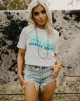 Turquoise Drippin' Western Graphic Tee