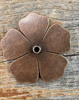 Copper Flower Turquoise Concho 1.5" W111S