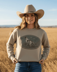 Western Hunt Dog Graphic Sweatshirt