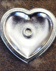 Western Screw Back Concho Heart Shape Rope Edge Nickle Finish Saddle