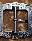 Western Screw Back Concho Copper Finished Belt Buckle With Rope Edge