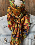 35X35" Multi-Colored Paisley Wild Rag / Scarf WR134