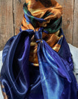 35X35" Blue Painted Sunflowers Wild Rag / Scarf WR2101