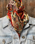 35X35" Red That So 70's Paisley Wild Rag / Scarf WR231