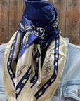 35X35" Blue Carriage Wild Rag / Scarf WR328