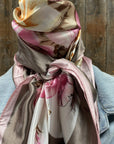 35X35" Pretty In Pink Roses Wild Rag / Scarf WR40