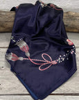 35X35" Rose Buds & Tassels Wild Rag / Scarf WR51