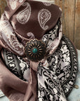 35X35" Two Tone Paisley Wild Rag / Scarf -W103 Slide WRC2557B