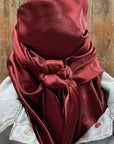 35X35" Solid Burgundy Wild Rag / Scarf WRS14