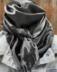 35X35" Solid Silver / Grey Wild Rag / Scarf WRS15