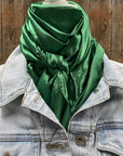 35X35" Solid Green Wild Rag / Scarf WRS18