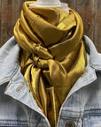 35X35" Solid Mustard Yellow Wild Rag / Scarf WRS19