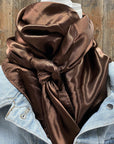 35X35" Solid Brown Wild Rag / Scarf WRS2