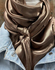 35X35" Solid Tan Wild Rag / Scarf WRS7