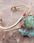 Wilder Turquoise Carnelian and Bronze Cuff Bracelet