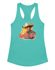 Saddle Up! Vintage Western Women’s Fitted Racerback Tank Top