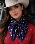 35X35" Red, White & Blue USA Star Wild Rag | Scarf WR3463