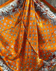 35X35" Orange Multi-Floral Wild Rag / Scarf WR913