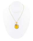 Yellow Agate Honey Drip Golden Necklace