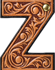 Monogrammed Initial Western Leather Look Saddle Longhorn Cowboy Cowgirl Kitchen Dish Towels Made in America