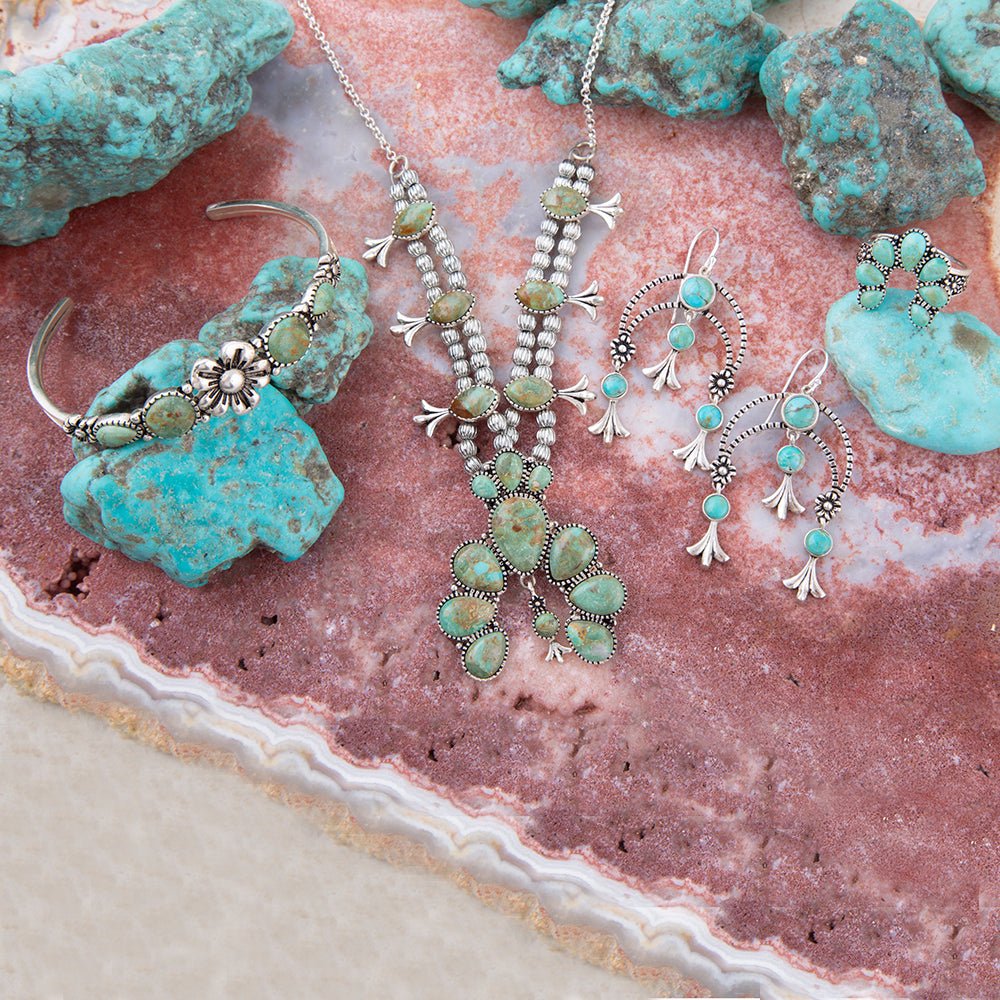 How to Style a Squash Blossom & Turquoise Necklace