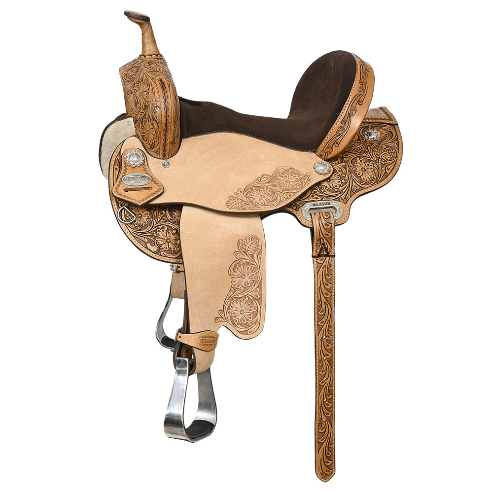 Hilason - Western horse flex tree floral trail saddle