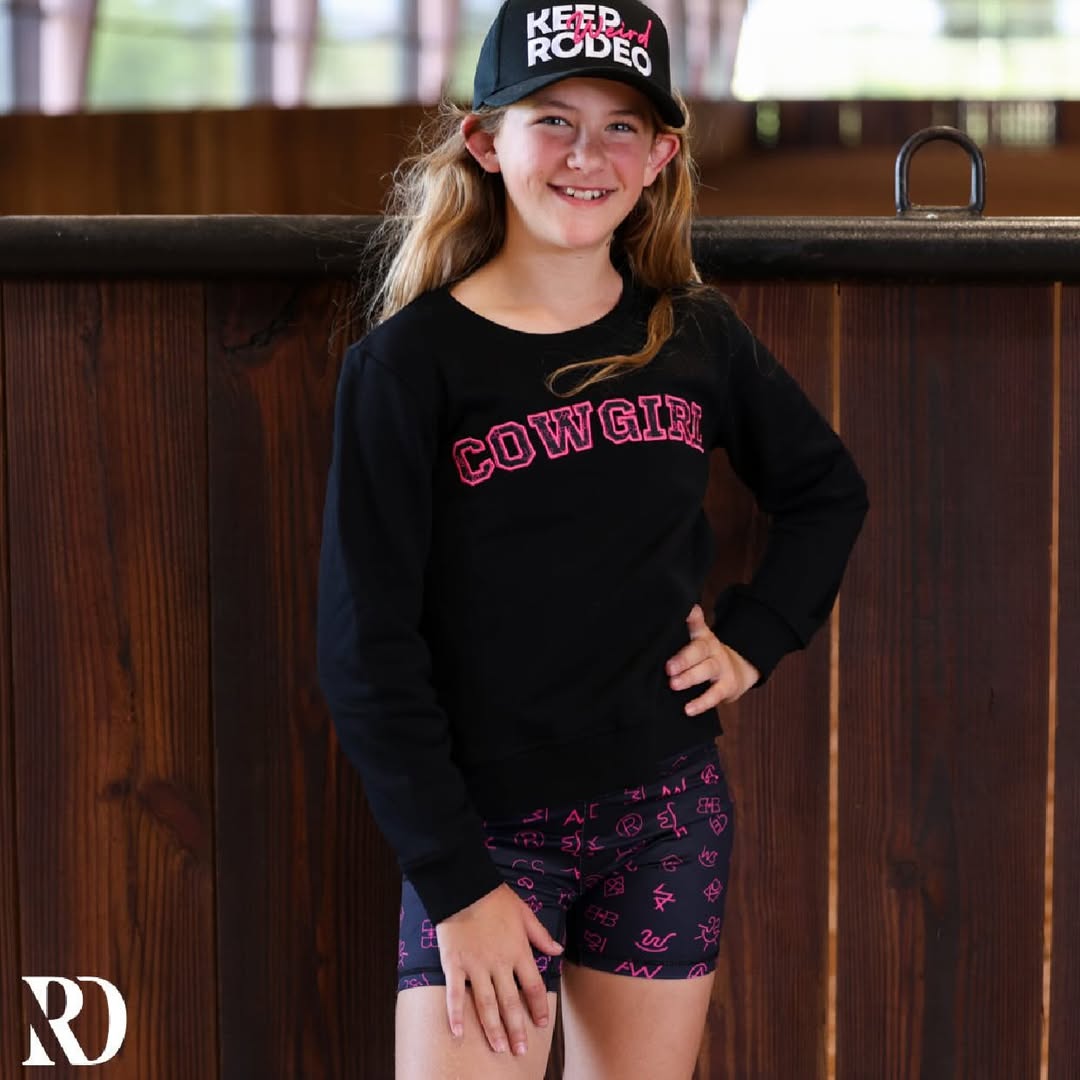 Youth cowgirl in western wear lifestyle