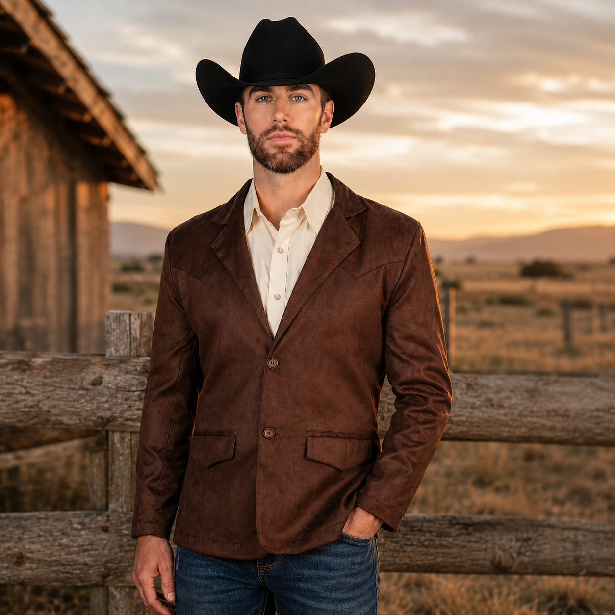 Men's western outerwear lifestyle