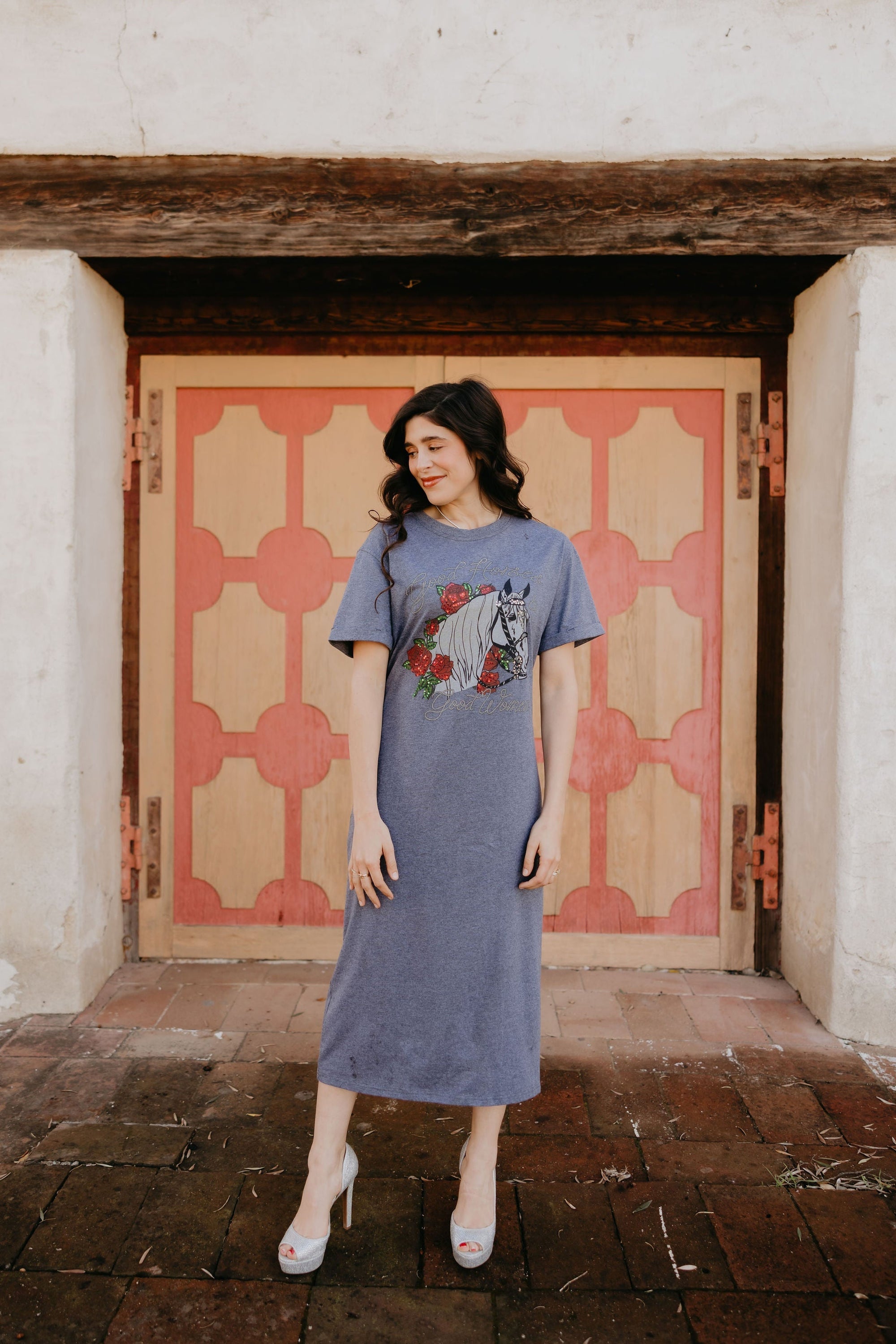 All Brands - Rodeo Quincy White Horses Dress editorial lifestyle