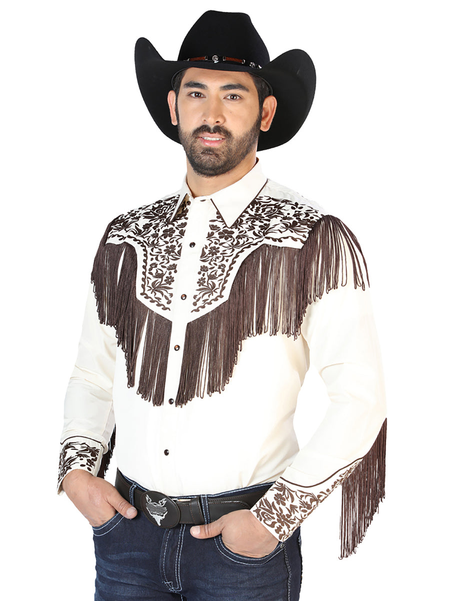 Men's embroidered western shirts