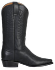 Men's Pointed Toe Leather Cowboy Boots - Made in Mexico - Black 135