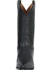 Men's Pointed Toe Leather Cowboy Boots - Made in Mexico - Black 135