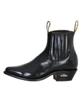 Ankle Cowboy Boot by El General in Black Chameleon