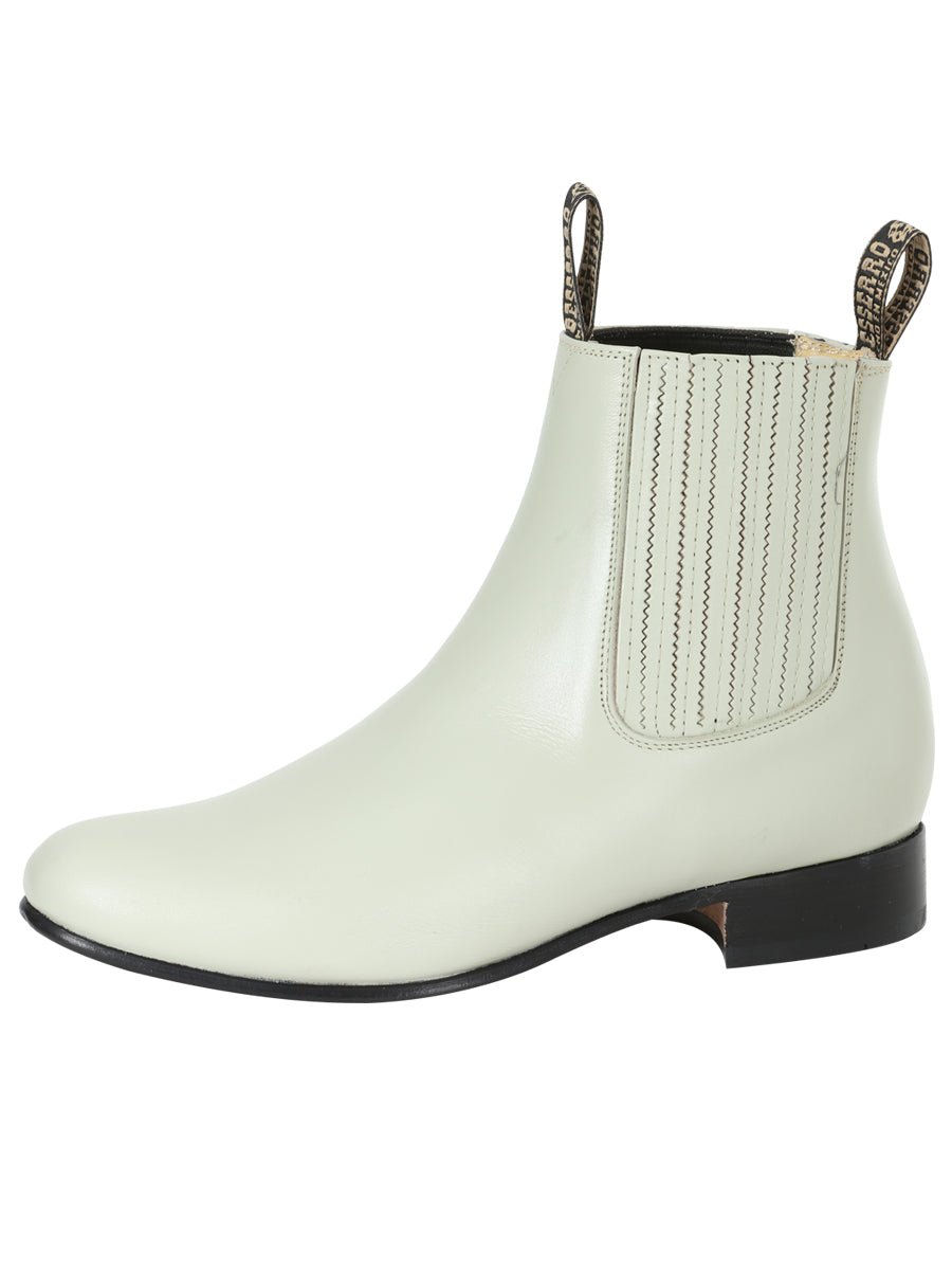El Besserro Charro Boot - Leather in Bone