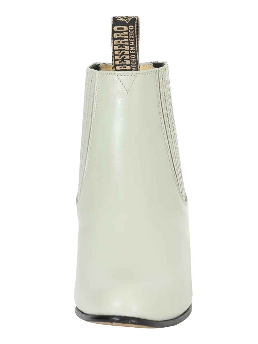 El Besserro Charro Boot - Leather in Bone