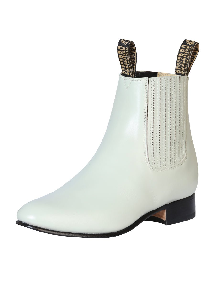 El Besserro Charro Boot - Leather in Bone