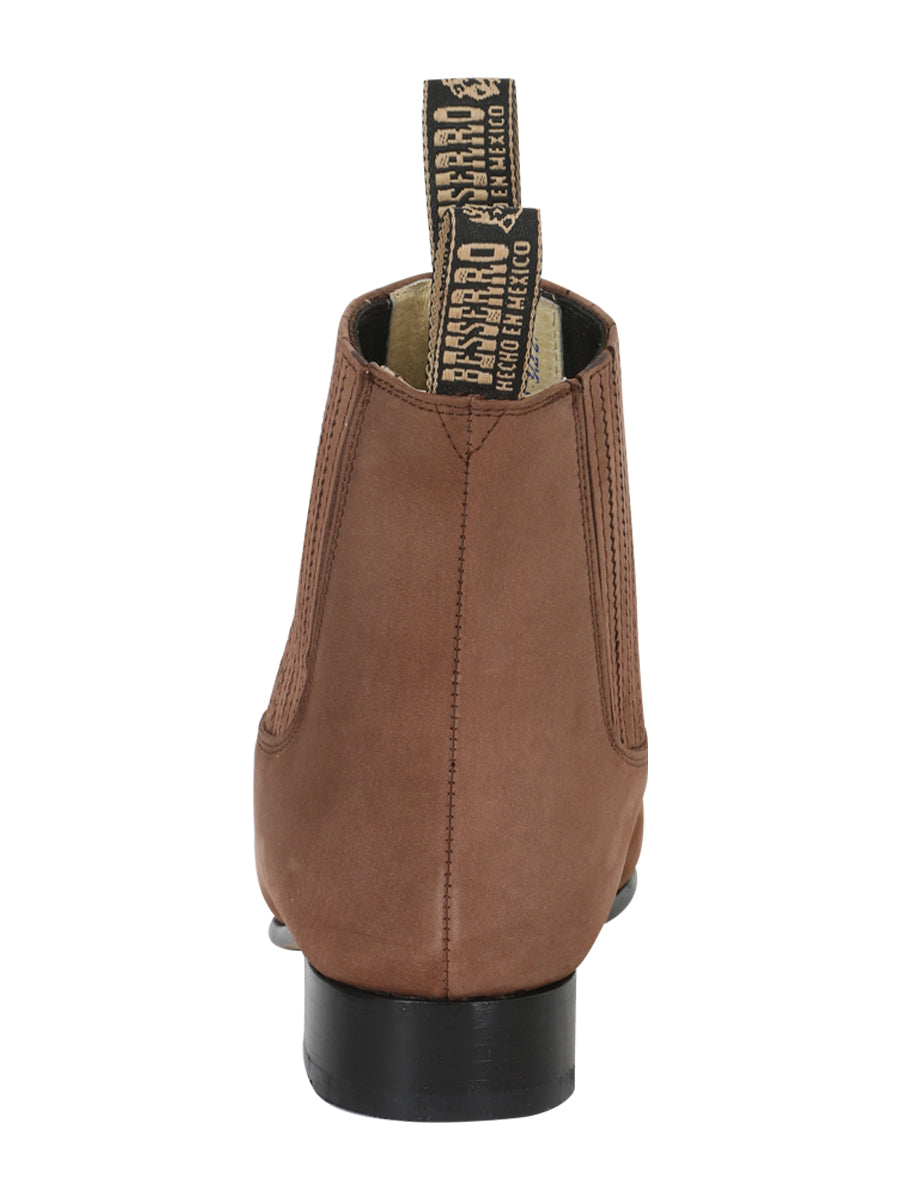 El Besserro Charro Boot in Nobuck Camel