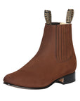 El Besserro Charro Boot in Nobuck Camel