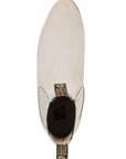Charro Style Western Boot In Bone Nubuck Leather With ExtraLongLasting AllDayWear Comfort