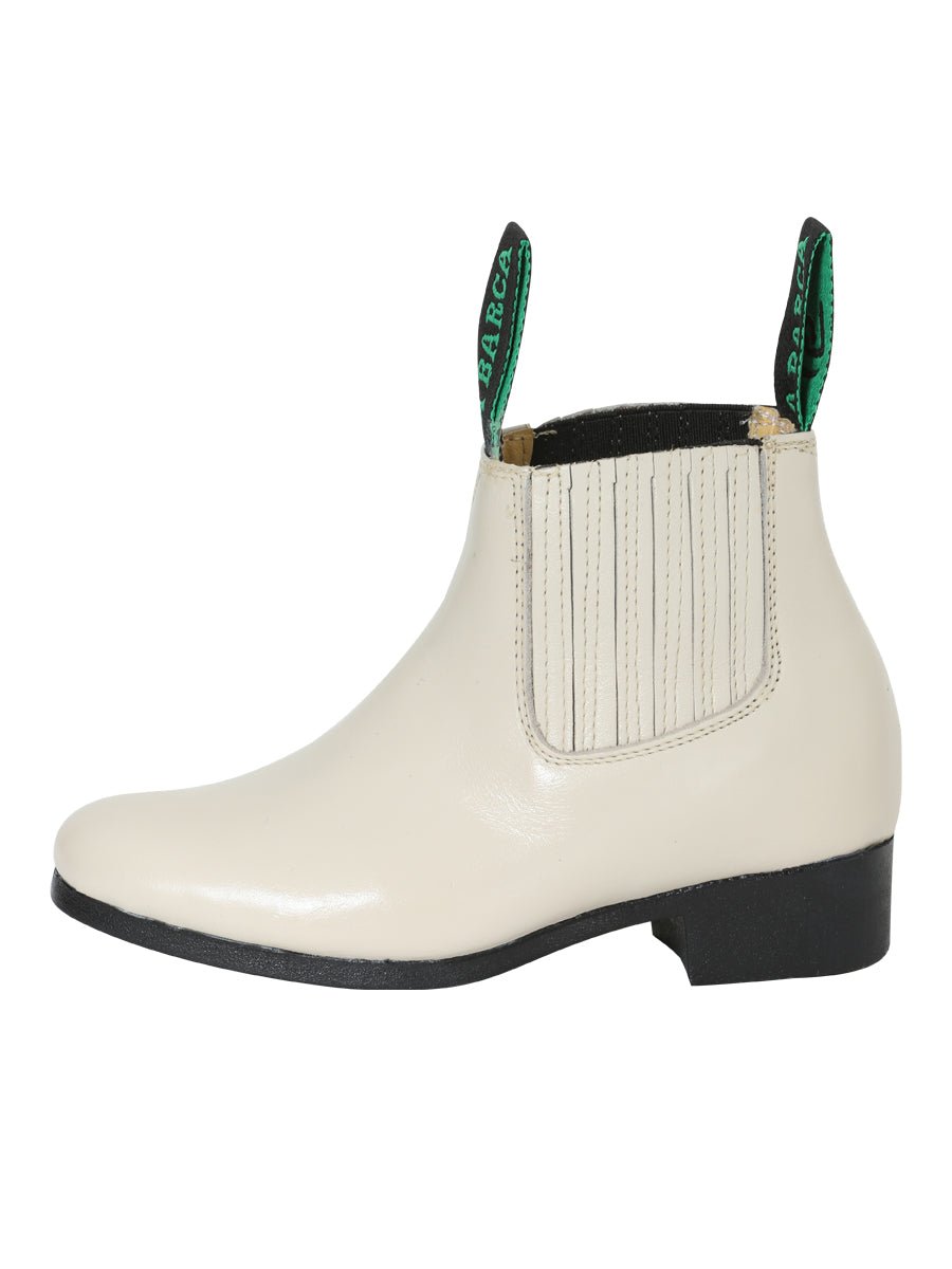 La Barca Leather Ankle Boot in Bone