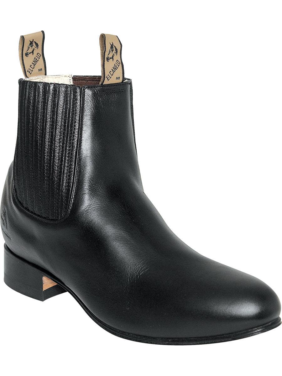 El Canelo - Charro Ankle Boot in Atlas Black