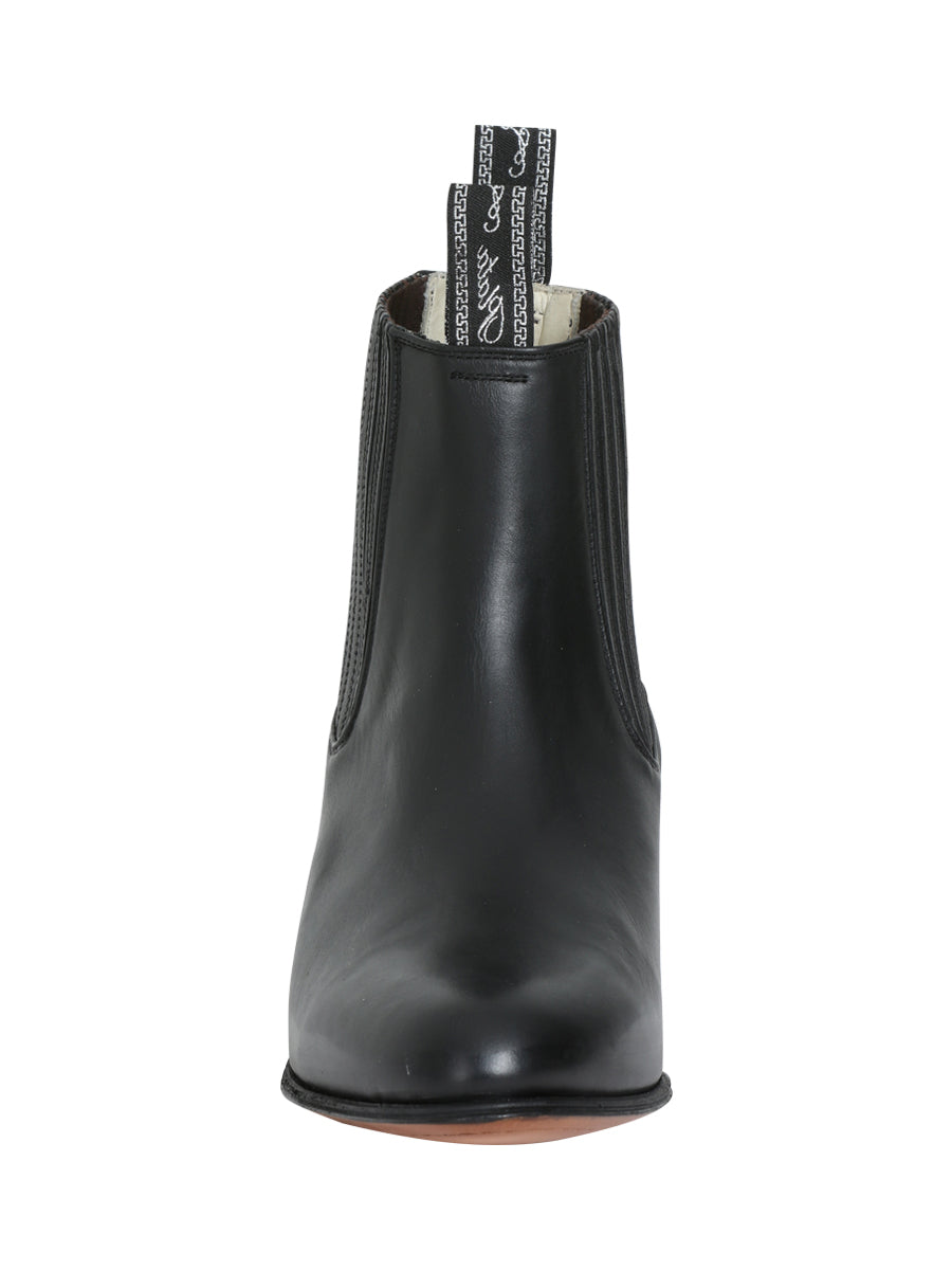 El Canelo - Charro Ankle Boot in Atlas Black