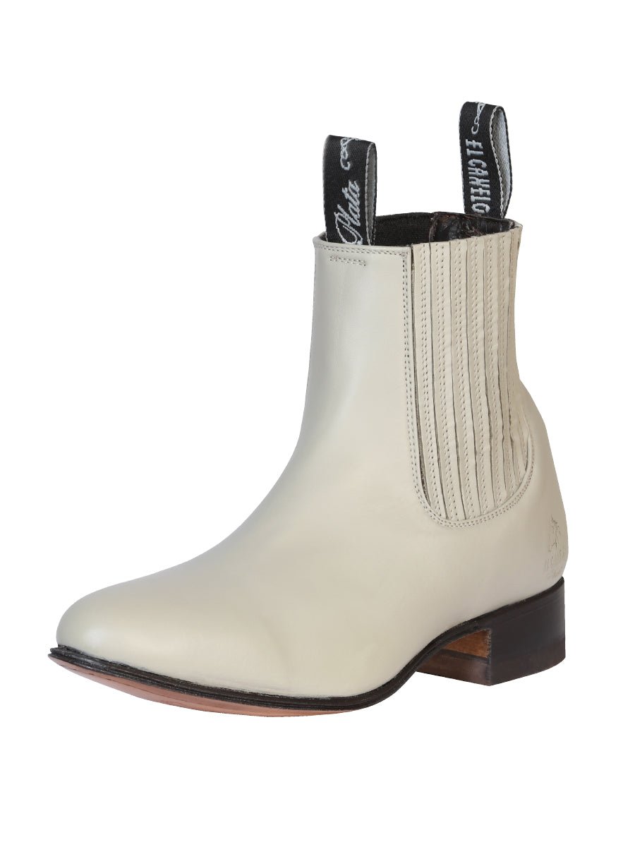El Canelo Charro Ankle Boot in Oyster