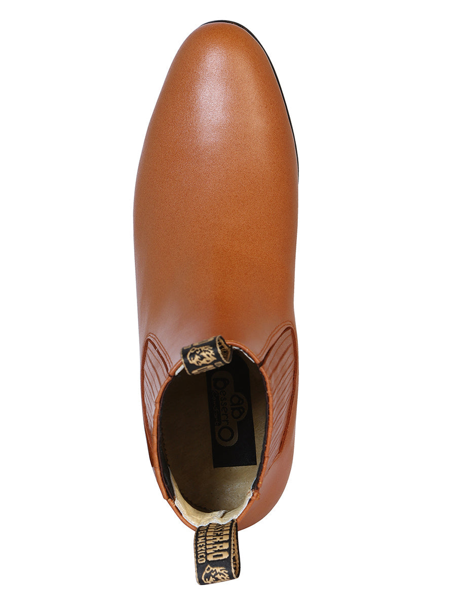 El Becerro Men's Charro Ankle Boots in Brandy
