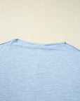 Solid Batwing Long Sleeve Top