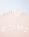 Blessed Embroidered Mock Sweatshirt