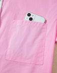 Floral Hollow Out Contrast Patchwork Shirt